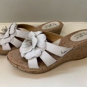 B.O.C. White wedge sandals